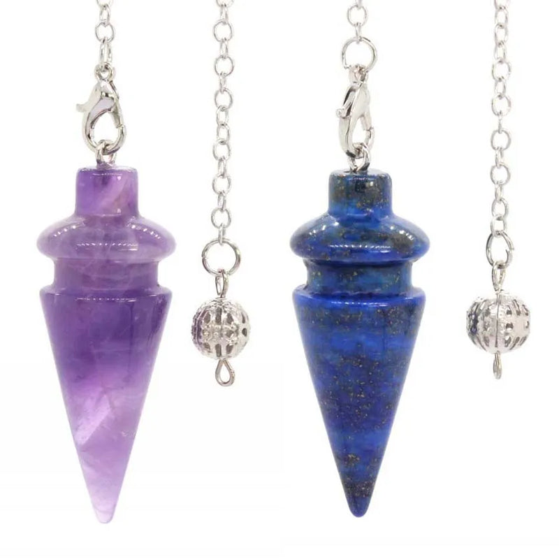 Natural Healing Quartz Reiki Crystal Cone Stone Pendulum Pendant For Divinatory Pendulums Pendulo Pendules Dowsing Divination