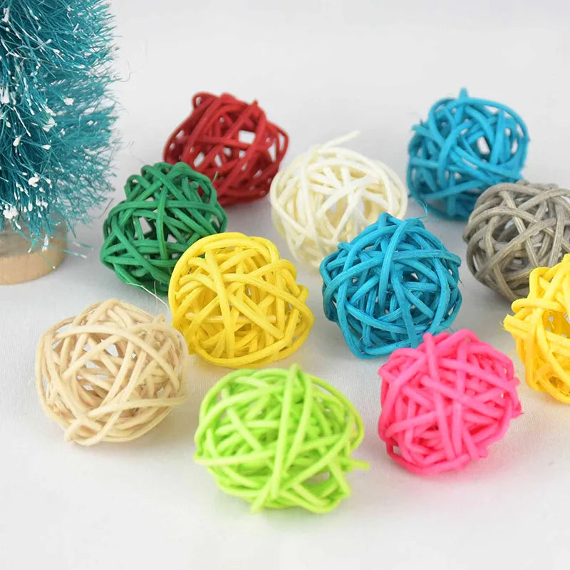 10pcs-Home Decorative Balls Rattan Craft Christmas Birthday Wedding Baby Shower Party DIY Ornament Decoraitons