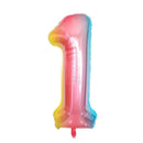 40inch 1st Turquois Rose Gold Silver Big Number Foil Helium Balloons Baby Shower 1 Years Old Birthday Party Decoration Globos