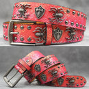 Rivet PU  Leather men's belt Fashion alloy belts Buckle luxury brand jeans belts for men business belt female belt