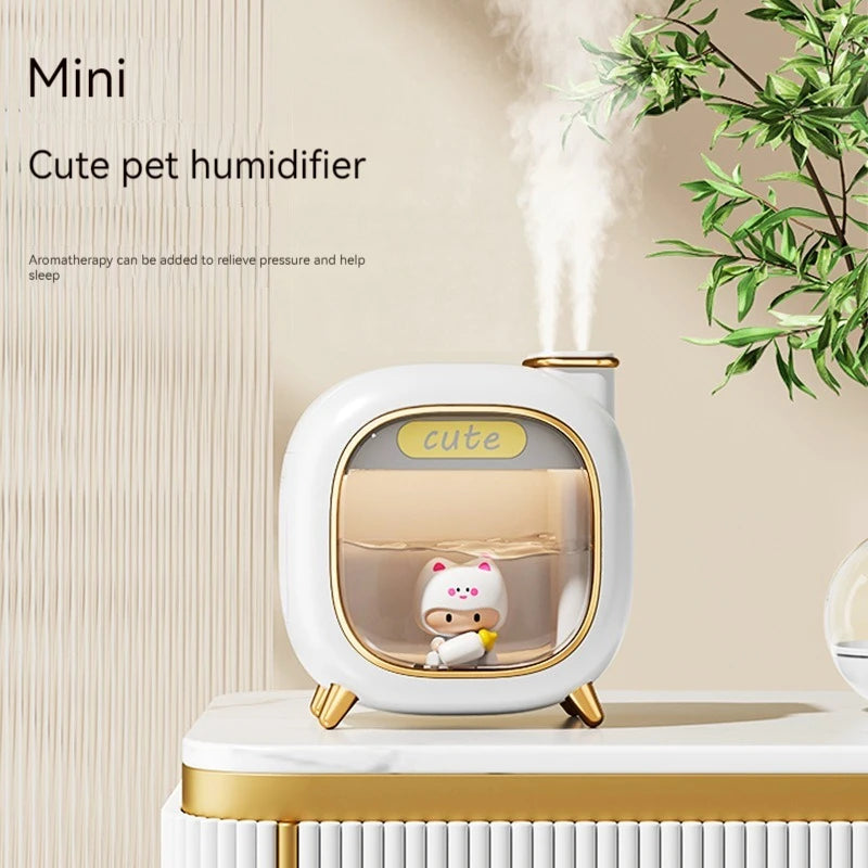 New mini USB double spray moe wa humidifier home bedroom night light aroma hydration spray air humidifier small gift