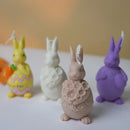 Carrot Bunny Silicone Mold for Candle Making Lily Flower Soap Rabbit Gypsum Doll Mould Easter Egg DIY Gifts Cartoon Animal Decor