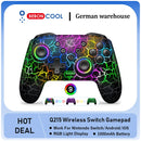 BEBONCOOL Q215 RGB Gamepad Wireless RGB Pro Controller, Compatible with Nintendo Switch Lite/Switch Oled/PC/iOS/Android