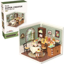 Rolife DIY Miniature 3D Wooden Puzzle Kit with LED Light | Creative Craft Store Model