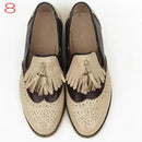 Flats Casual Shoes Women's Spring Autumn Genuine Leather Color Matching Tassel Loafers Oxford Shoes For Women Custom Shoes