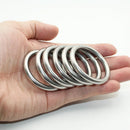 304 Stainless Steel Seamless Circular Ring Smooth Solid O Ring for Rigging Marine Boat Hammock Solid Seamless Steel Ring