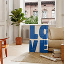 Chic Blue Red Love Canvas Prints Minimalist Valentine's Day Wall Art Poster for Modern Living Room and Home Decor Christmas Gift