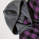 Fall Spring Men Hooded Shirt Color Matching Plaid Print Single-breasted Male Shirt Coat Casual Drawstring Long Sleeves Outerwear