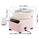 SucceBuy Töpferscheibe 28 cm Töpfermaschine 450W elektrische Töpferscheibe für Töpfern Direktantrieb Keramikscheibe für DIY Kunsthandwerk Blau