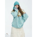 ELFSACK 2025 Winter New Arrivals Y2K Casual Loose Christmas Stripe Round Neck Sweater For Women