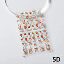 Rabbit Pearl Butterfly 5D Easter Egg Nobility Cute Bunny Soft Relief Self Adhesive Nail Art Decoration Sticker Hot 3D Nail Decal