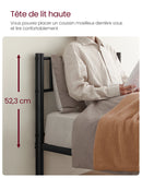 VASAGLE Single Bed Frame, Metal Bed Frame, Fits 90 x 190 cm Mattress, Easy Assembly, for Small Spaces, Guest Room