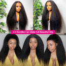12A Kinky Straight Bundles Human Hair 100 Human Hair Yaki Straight Bundle 20 22 24 Inch Human Hair Bundles 3-5 Days Delivery