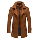Men's autumn and winter business woolen coat fashion double collar cold jacket thick coat windproof