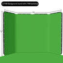 SH Green Screen 2.4X4M Collapsible Chroma Key Backdrop Wrinkle-Resistant Fabric Ultra-Quick Setup background removal for Stream
