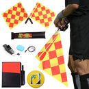 Soccer Referee Kit Referee Flag Soccer Referee Cards with Whistle Notebook and Pencil Sport Training Useful Referee Tool