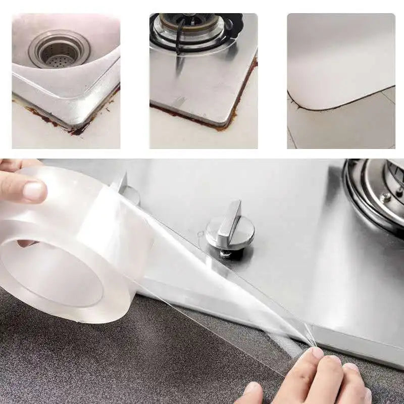 Tape Bathroom Kitchen Shower Mould Proof Silicone Stickers Sink Cleanable Sealing Strip Self Adhesive Seam Plaster Waterproof 5M