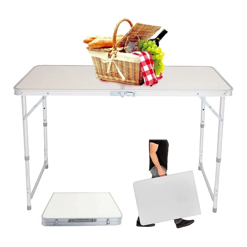 Camping Aluminium Folding Table｜Camping Table｜Height Adjustable｜Portable with Carrying Handle｜For Picnic/Kitchen/Garden
