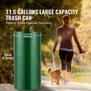 SucceBuy Dog Poop Trash Can 11.5 Gal Outdoor Dog Waste Bin with Lid for Pet Waste Station Dog Waste Disposal Container for Yard