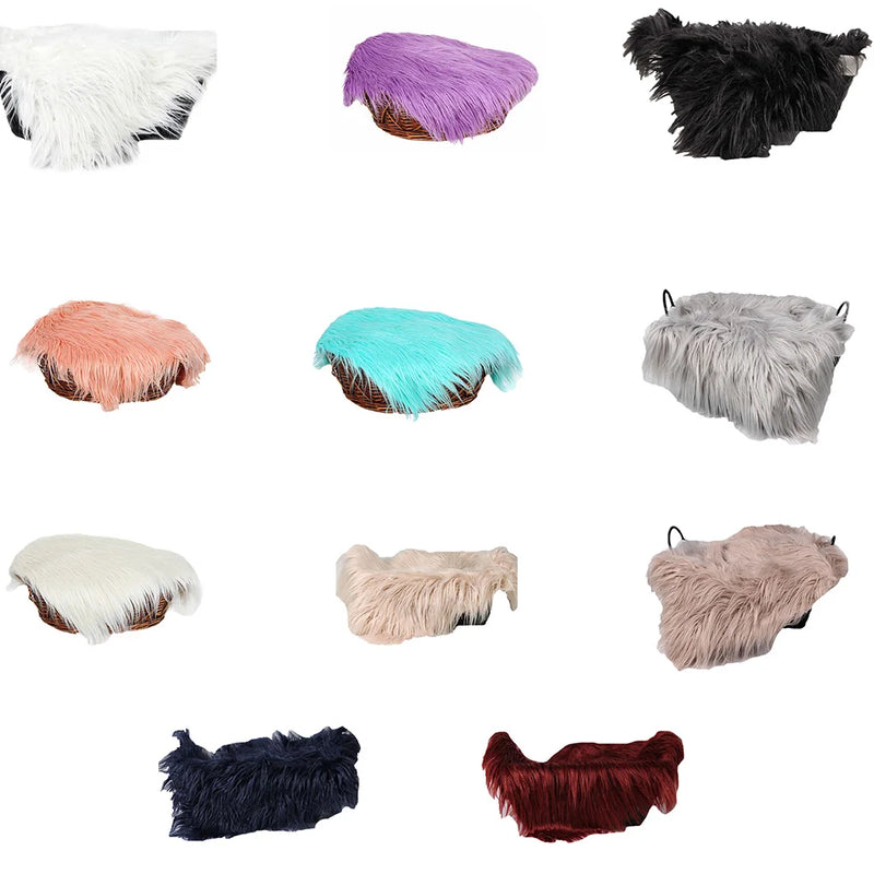 Newborn Photography Props Soft Baby Blankets Faux Background Blankets Cute Infant Kids Wrap- Maternity Mat