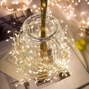 10M 300LEDs Sliver Cluster LED Fairy String Light With Waterproof Plug in Outdoor For Garden Wedding Christmas Tree Decoration