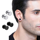 1pair Men Cross Stars Punk Dangle Earrings Gothic Woman Stainless Steel Cross Ear Hoop Earrings Different Shape Piercing Jewelry