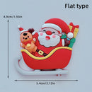 2025 Christmas Cake Decoration Lying Santa Claus Letters Merrychristmas Cake Toppers Christmas Tree Mini Santa Cupcake Toppers