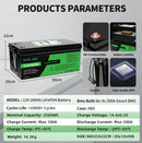 DATOUBOSS 12V 100Ah LiFePO4 Battery 1280Wh Lithium Battery with Improved 100A BMS 8000-15000 Deep Cycles Support in Series/Paral