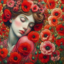 New Arrivals Diamond Mosaic Gustav Klimt Poppy Landscape Full Drill Diamond Painting Kits Diy Embroidery Flower Home Decoration