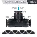 3/8" 9/12mm Misting Cooling System 0.6mm Nozzles Fine Atomizer PE Tubing Filter Self-priming Pump Garden Irrigation Watering Kit
