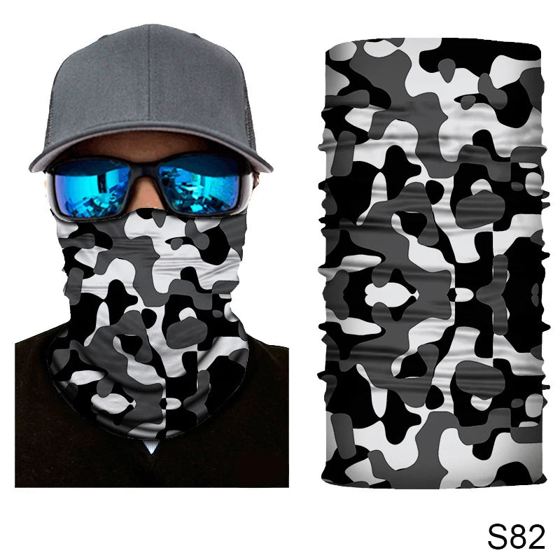 Camouflage Cycling Face Mask Scarf Neck Gaiter Men Seamless Bandana Women Headband Balaclava Tube Face Shield