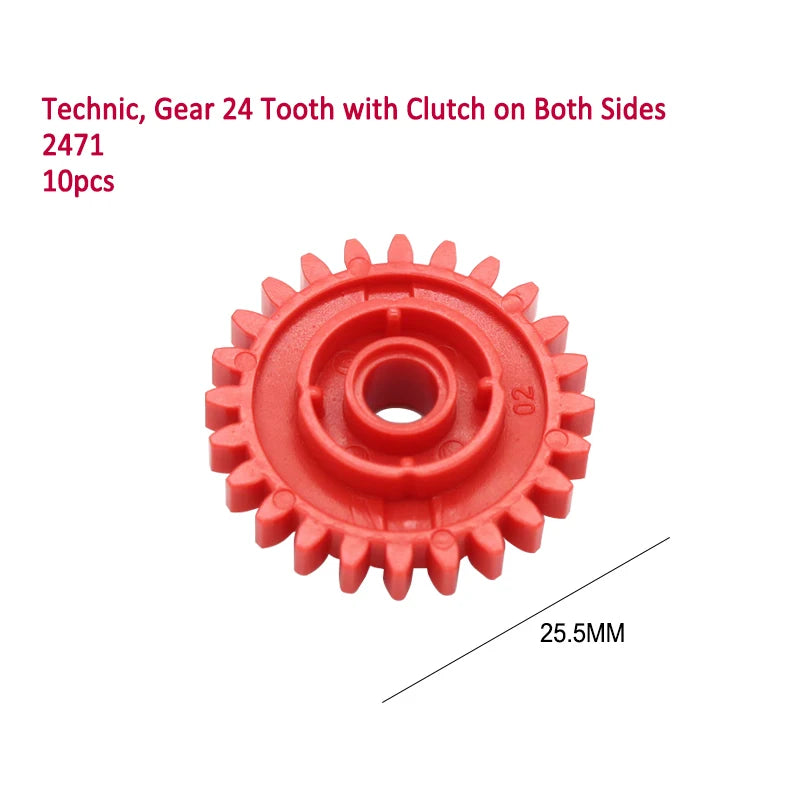 MOC Techncial Gear Tooth Parts Differential Housing 65413 65414 69761 69762 Kit Building Blocks Car Brick with Clutchs Toys