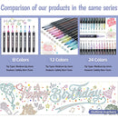 8/12/24 Colors Outline Markers Self Double Line Self Outline Metallic Pens for Scrapbook  Making Easter Eggs Art Crafts