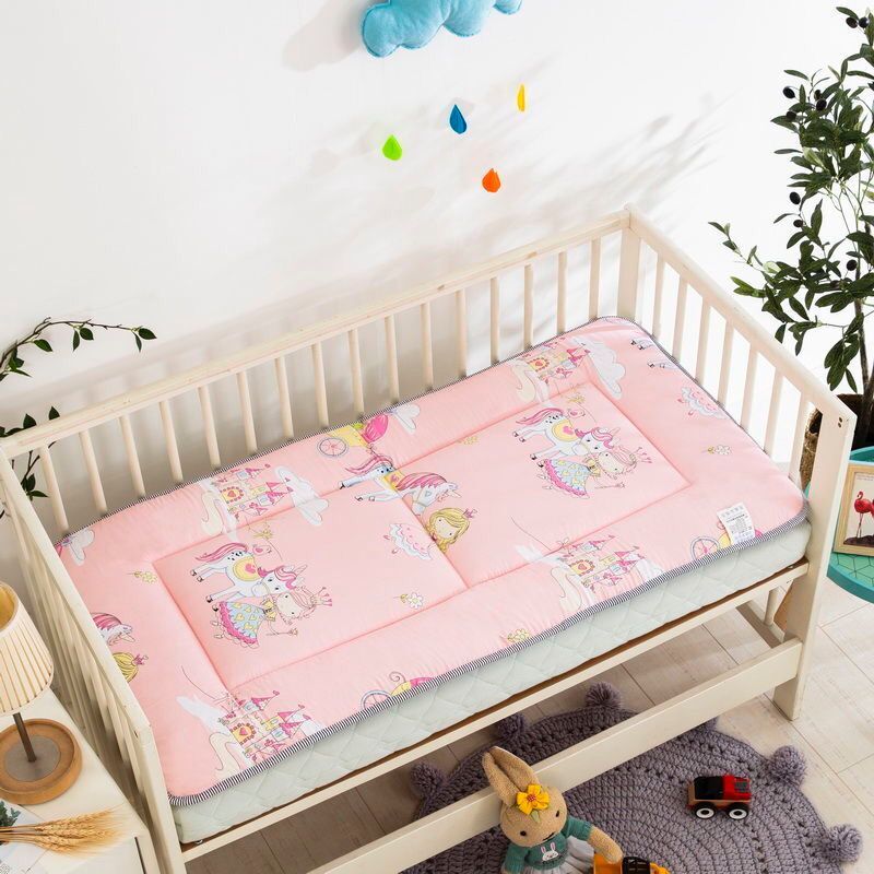 Crib Mattress Toddler Bed Mattress Pad Double Sides Cotton Mesh Baby Bedding Set  Boys Girls Infant Bed Set 120x60cm