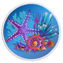 Summer Round Beach Towels Undersea Octopus Circle Bath Shower Towel With Drawstring Storage Bag Yoga Mat Blanket toalla playa
