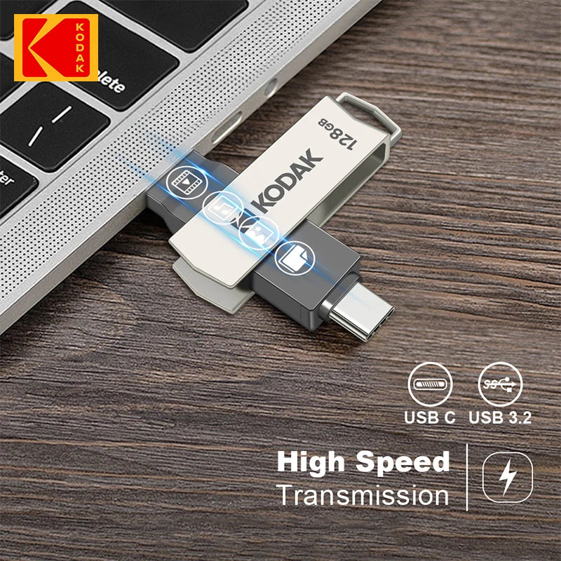 USB 3.2 Kodak USB Flash Drive Pen Drive Ultra Flair pendrive real capacity 128GB 64GB pendriver memoria stick metal cle usb key