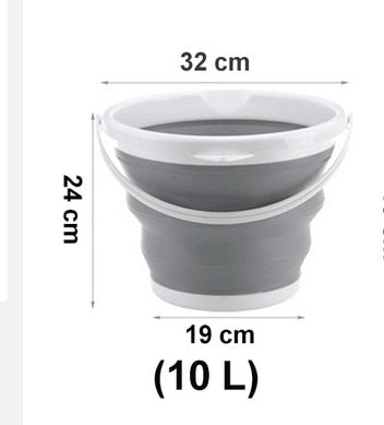 10L/5L/3 Collapsible Bucket Portable Folding Bucket Lid Silicone Car Washing Bucket Children Outdoor Fishing Travel Home Storage