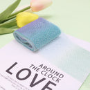 6cm*5yards Gradient Rainbow Tulle Roll Silver Dots Tulle Mesh Fabric DIY Children's Handmade Orgarment Hair Bow Accessories