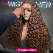 The Bordeaux Crown | 99J Burgundy Deep Curly Lace Front Wig, Brazilian Remy Hair