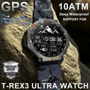 Military Smart Watch T-Rex 3 Bulit-in GPS Compass Altimeter Barometric 10ATM IP69K Waterproof AMOLED Bluetooth Call Smart watch