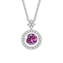 BIJOX STORY 1 CT Moissanite Pendant For Women Simulated Diamond Necklace S925 Sterling Silver Jewelry Girl Valentine's Day Gift