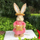 Easter Bunny Rabbit Straw Figures Decoration 35cm Easter Straw Easter Rabbit Bunny Figurine Home Garden Wedding Ornament