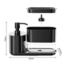 Hand Dish Soap Dispenser Sponge Towel Holder Sink Drain Tray Liquid Soap Pump Container Bathroom Accessory Kitchen Organizer