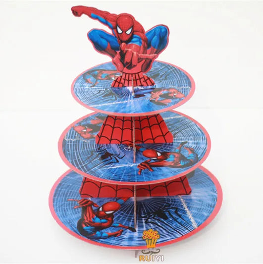 Spiderman Birthday Decorations New Spiderman Aluminum Film Balloon Disposable Tableware Party Plates Straw Supplies Baby Shower