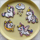 Regenbogen Pferd Einhorn Stickerei Aufnäher Selbstklebend Applikation Patches für Kleidung Kinder Deko Handy Taschen Schreibwaren