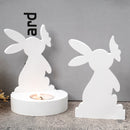 DIY Rabbit Kiss Butterfly Candlestick Mold Easter Bunny Ornament Silicone Molds Aromath Plaster Resin Candle Holder Craft Mould