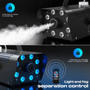 U'King 700W Upgrade Smoke Machine 8PCS RGB Colorful LED Fogger Wireless Remote Control Fog Machine For DJ Disco Wedding Party