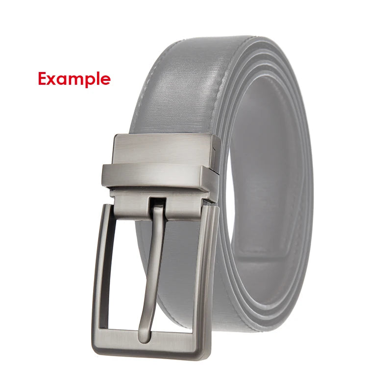 KOLBER Fashion Men's Belt Buckle High Quality Zinc Alloy 3.5cm Reverse Buckle Smooth Silver Belt Pin Buckle for Trousers Male