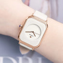 Fashion Women Watches 2023 WWOOR White Leather Minimalist Rectangle Ladies Quartz Dress Wristwatch Relogio Feminino Montre Femme