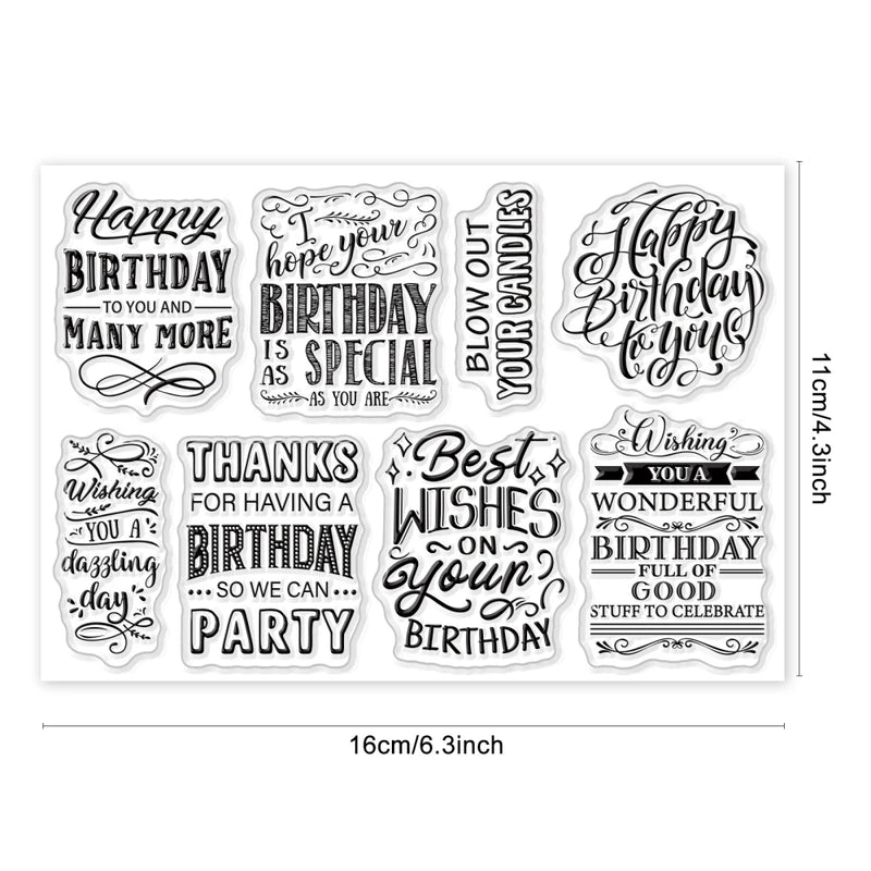 1Sheet Spring Cherry Blossom Season Clear Stamps for DIY Scrapbooking Flowers Silicone Clear Stamp Seals for Cards Making Photo